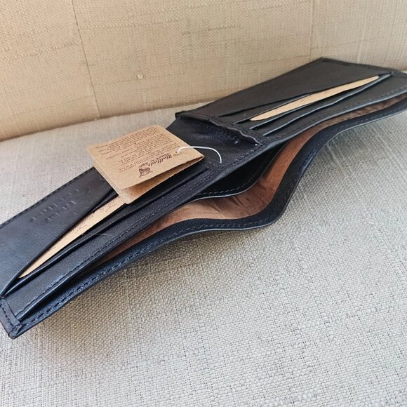 Leather Cardholder Wallet Billfold Handmade Bifold Purse Made in Pakistan - Picture 11 of 12